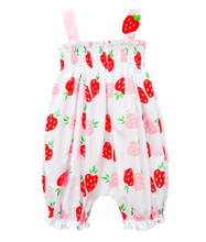 Load image into Gallery viewer, ZUCCINI BABY STRAWBERRY DONNA ROMPER SHORTCAKE