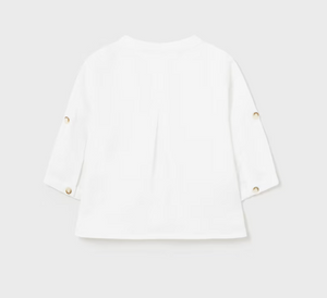 MAYORAL BABY LINEN SHIRT MANDARIN COLLAR