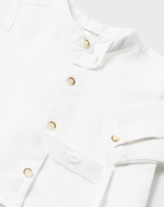 MAYORAL BABY LINEN SHIRT MANDARIN COLLAR