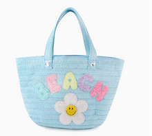 Load image into Gallery viewer, BEACHDAISY BLUESTRAW TOTE BAG