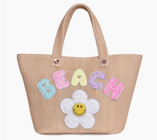 Load image into Gallery viewer, BEACH DAISY STRAW BEACH BAG