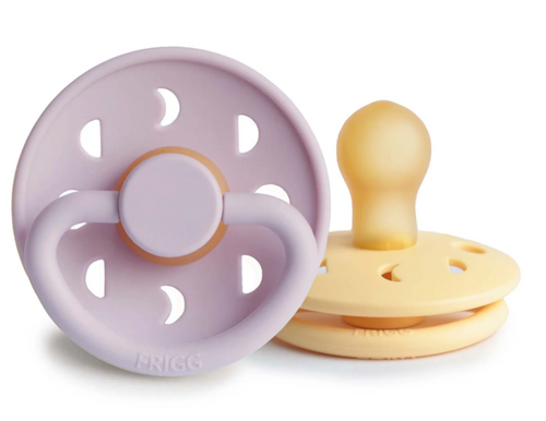 FRIGG MOON NATURAL RUBBER PACIFIER 2 PACK 0-6 M SOFT LILAC / DADDOFIL 0-6 M | MORE SIZES