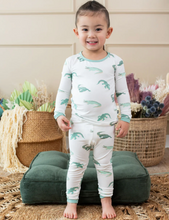 Load image into Gallery viewer, KYTE BABY LONG SLEEVE PAJAMAS IN CROCODILE