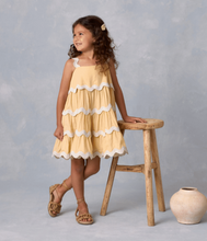 Load image into Gallery viewer, RYLEE &amp; CRU RIC RAC DRESS IN YELLOW