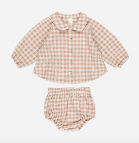 RYLEE & CRU NELLIE SET | PINK GINGHAM