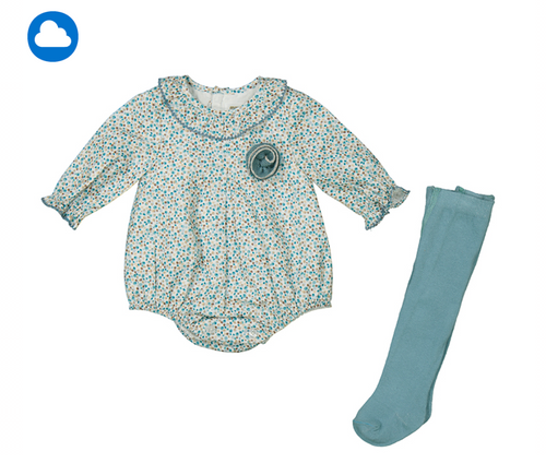 MAYORAL BABY  FLORAL ROMPER AND LEGGINGS SET | 2609
