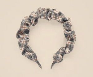 GATHERED HEADBAND IN HOLIDAY PLAID | NORALEE