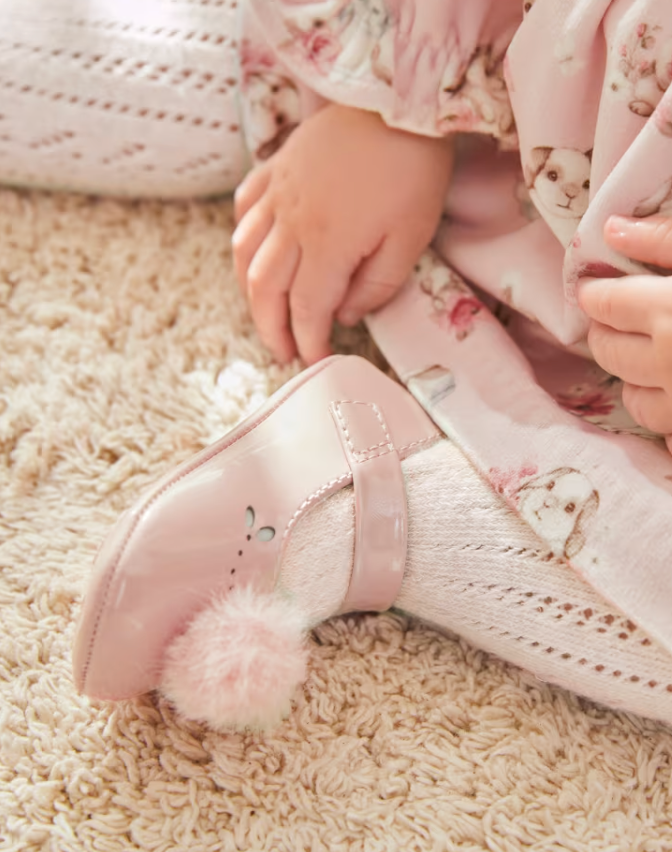 MAYORAL BABY NEW BORN GIRL POM POM SHOES PINK Lullaby Baby And Child