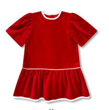 Load image into Gallery viewer, HARPER DRESS RUBY RED VELVET | LULLABY SET