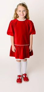 HARPER DRESS RUBY RED VELVET | LULLABY SET