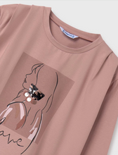 Load image into Gallery viewer, MAYORAL PRETEEN GIRL SEQUIN DETAIL T SHIRT | NUDE 7005