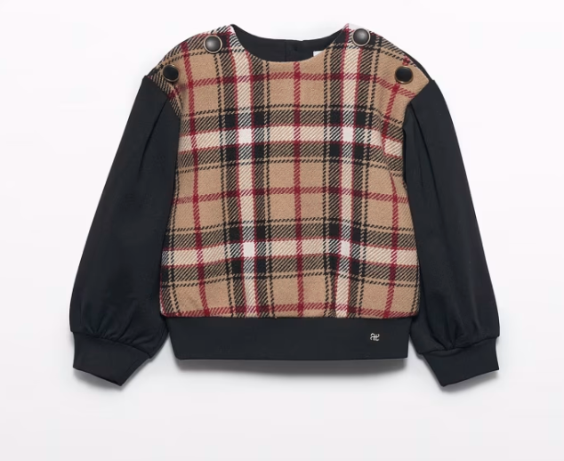 ABEL & LULA PLAID PULLOVER | 5820