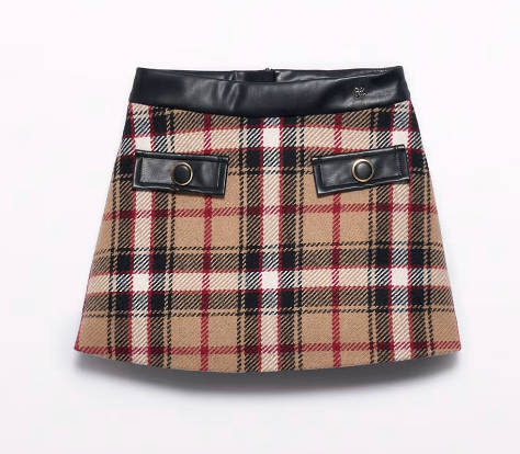 ABEL & LULA GIRLS KNIT PLAID SKIRT | 5518