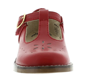 FOOTMATES SHERRY T STRAP APPLE RED