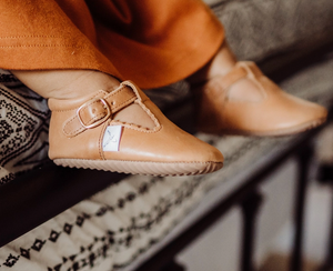 LITTLE LOVE BUG DESER SAND T BAR SHOES ND | PREMIUM LEATHER