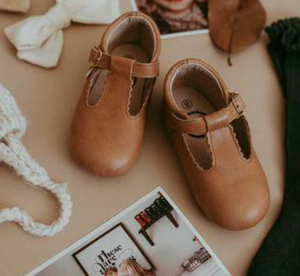 LITTLE LOVE BUG DESER SAND T BAR SHOES ND | PREMIUM LEATHER