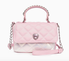 Load image into Gallery viewer, OMG TWO TONED METALLIC QUILTED CROSSBODY BAG