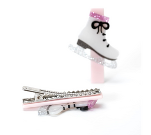 SKATES GLITTER HAIR CLIPS | LILIES & ROSES