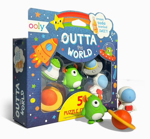 OUTTA THIS WORLD - SCENTED PUZZLE ERASER 5 SET