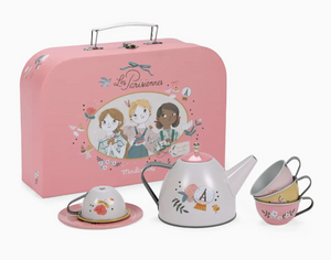 SUITCASE - NEW TEA PARTY METAL SET the PARISIENNES