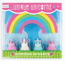 Load image into Gallery viewer, UNIQUE UNICORN SCENTED ERASERS - SET OF 5