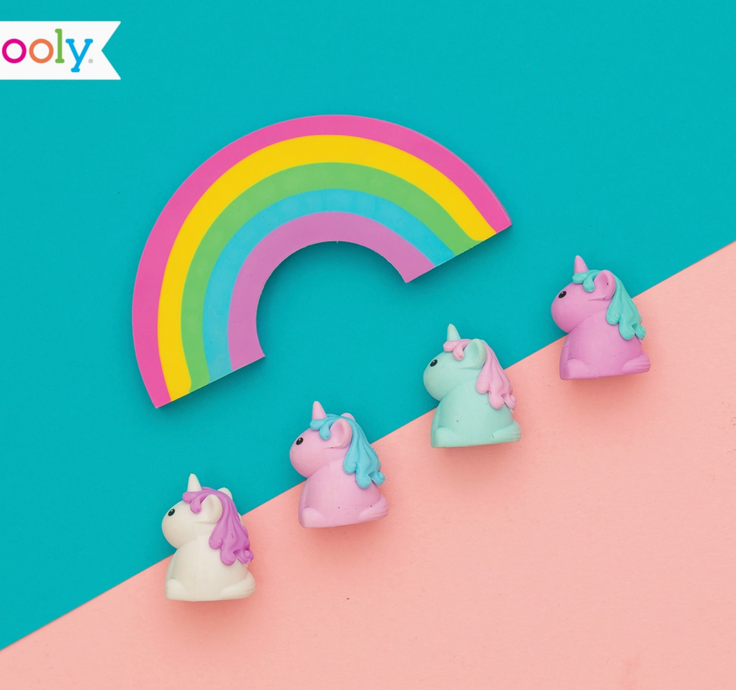 UNIQUE UNICORN SCENTED ERASERS - SET OF 5