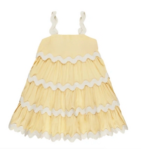 RYLEE & CRU RIC RAC DRESS IN YELLOW