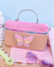 Load image into Gallery viewer, OMG STRAW BUTTERFLY TOP HANDLE CROSSBODY BAG