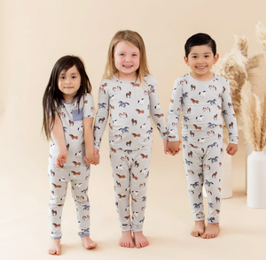 KYTE BABY LONG SLEEVE PAJAMAS SET | HORSE