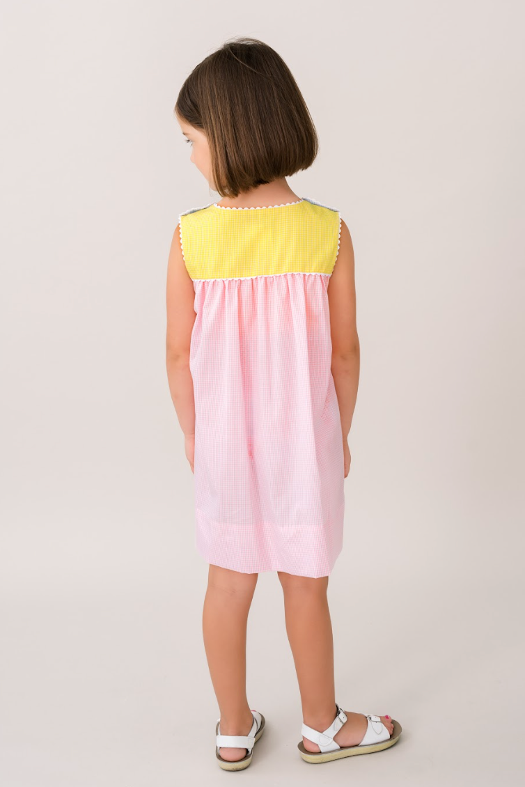CHARMING DRESS POLITE  COLOR BLOCK DRESS.          111