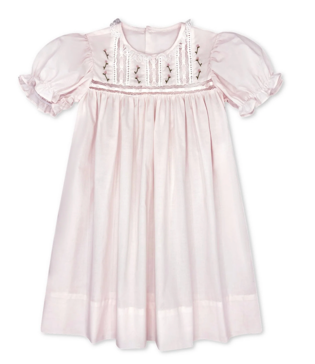 ELIZABETH DRESS PINK BATISTE