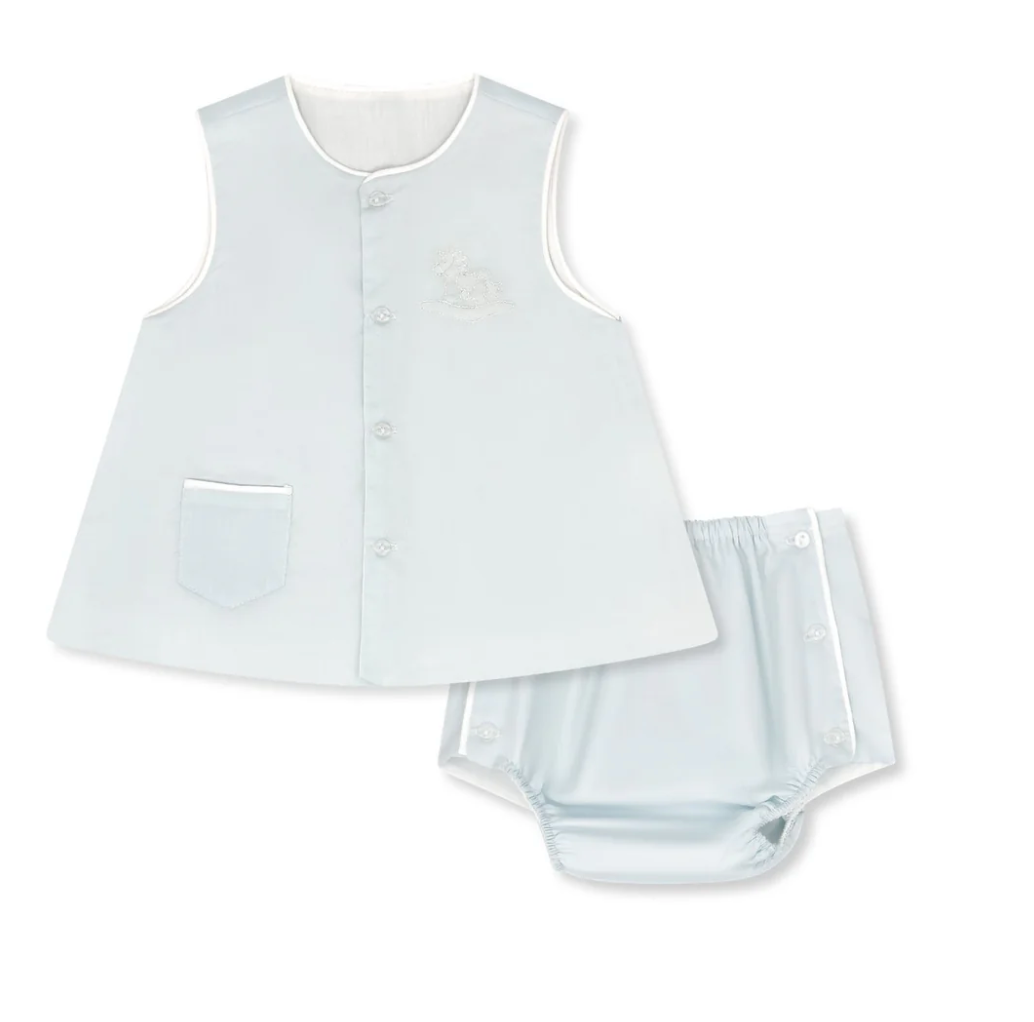 MASON DIAPER SET | BLUE ROCKING HORSE