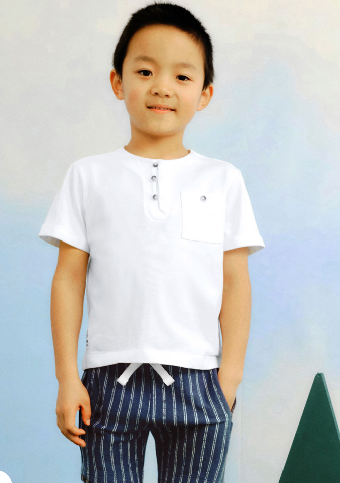 MAYORAL BOY STRIPES SHORT & T SHIRT SET             3603
