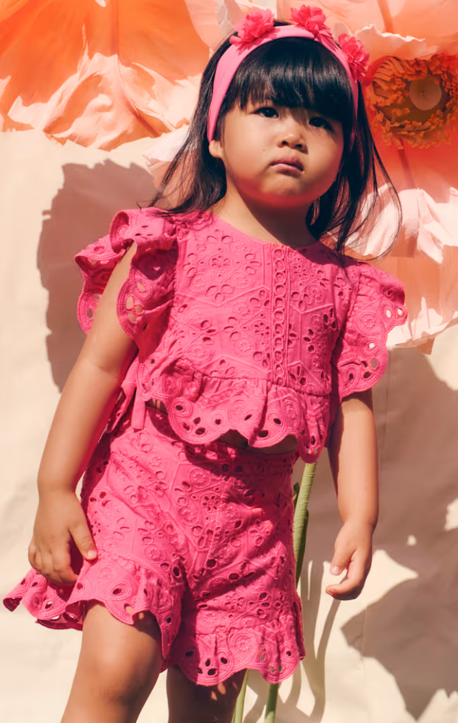 ABEL & LULA EMBROIDERED SHORT SET BABY & TODDLER