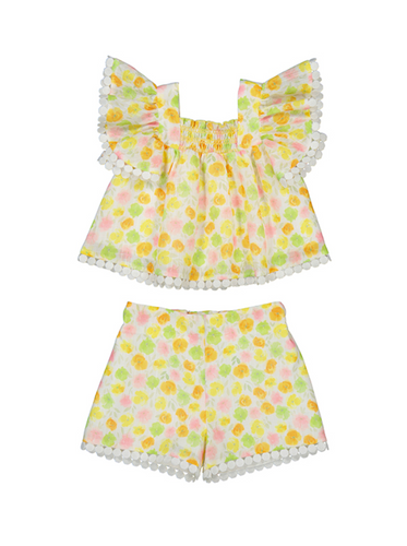 ABEL & LULA BABY SHORT SET FLORAL                             5215