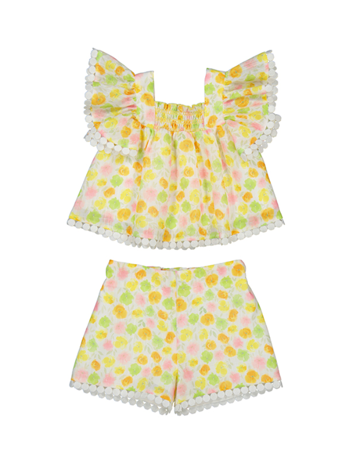 ABEL & LULA BABY SHORT SET FLORAL                             5215