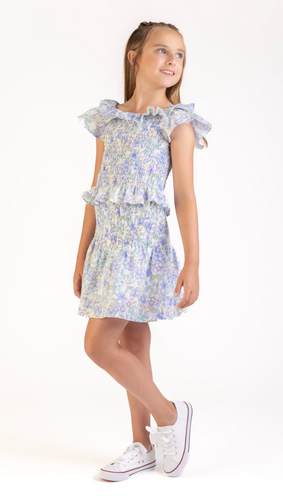 THE CARLA SHIRRED SET FLOWERS by CASERO GIRL & PRETEEN