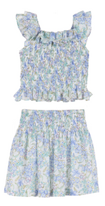THE CARLA SHIRRED SET FLOWERS by CASERO GIRL & PRETEEN