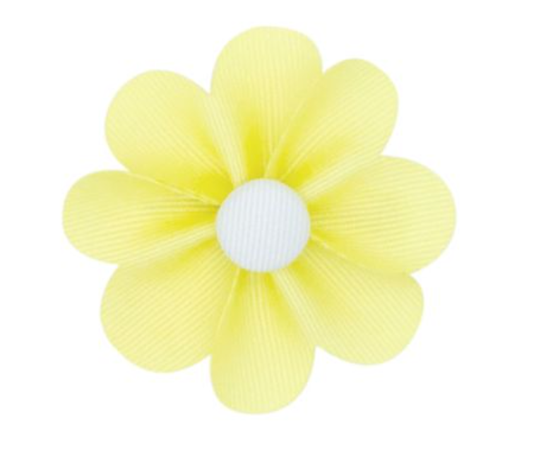 SMALL FLOWER BUTTON CENTER HAIR CLIP