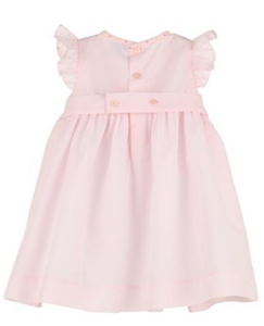 LULI & ME CLASSICAL DIAMOND SMOCKED DRESS FLUTTER SLEEVES | SPRING SALE ONLY SIZE 4