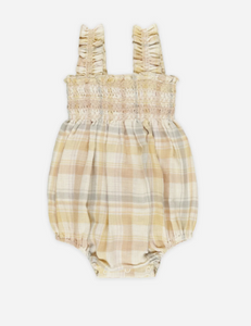 RYLEE & CRU JULIA BABY ROMPER PASTEL PLAID