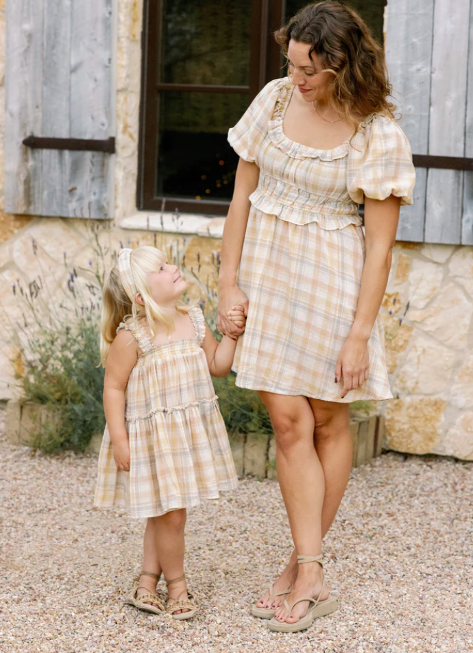 Rylee + Cru Sicily Dress in Pastel Plaid Rylee + Cru Sicily Dress in Pastel Plaid