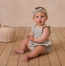 Load image into Gallery viewer, RYLEE &amp; CRU BABY HEADBAND EUCALYPTUS GINGHAM