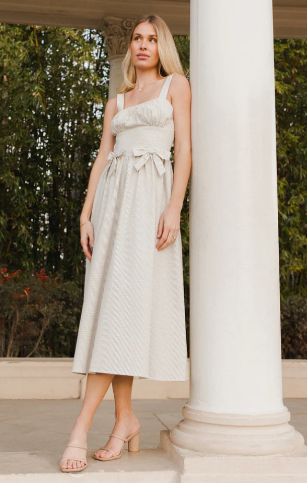 Noralee Women Betsy Dress | Sage Stripes | On Sale Noralee Women Betsy Dress | Sage Stripes | On Sale