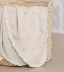 QUINCY MAE BABY BLANKET VINTAGE ROSE