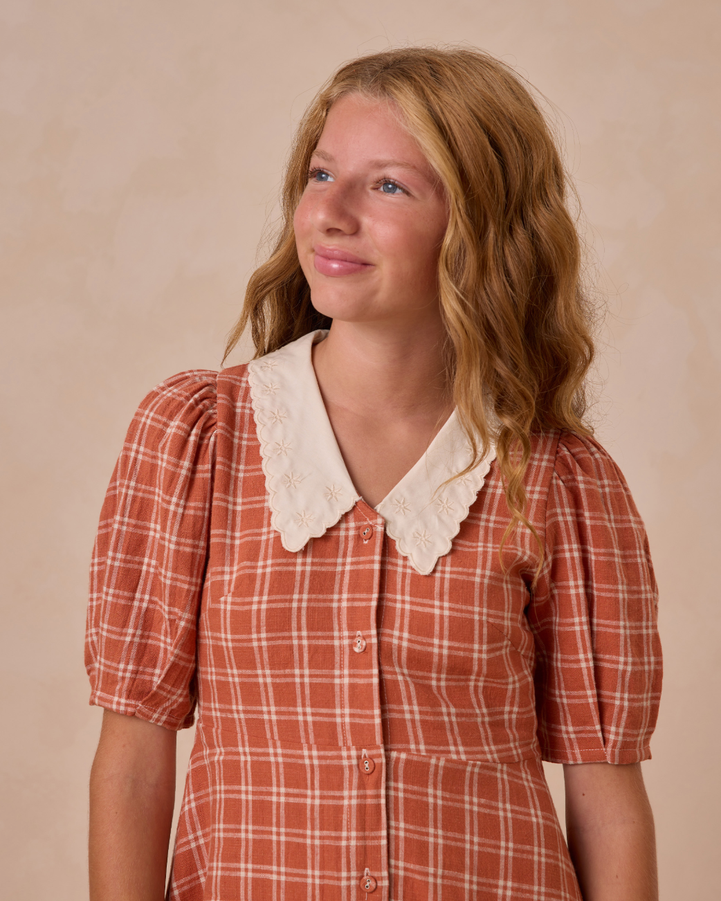 rylee and cru burgundy dress India Dress | Burgundy Plaid main image 1