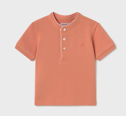 MAYORAL BABY POLO SHIRT MANDARIN COLLAR.      1107 MELOCOTON