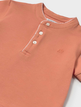 Load image into Gallery viewer, MAYORAL BABY POLO SHIRT MANDARIN COLLAR.      1107 MELOCOTON