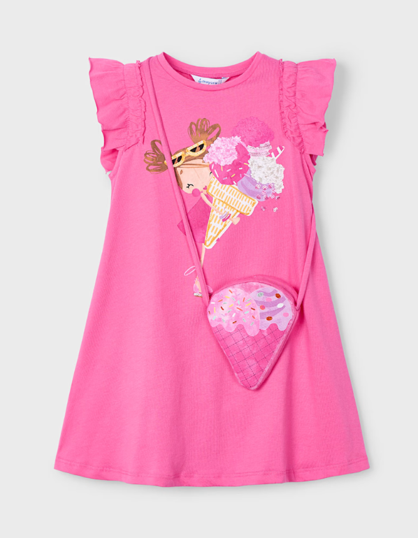 GIRL DRESS WITH ICE CREAM BAG                        CAMELIA  3940