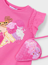 Load image into Gallery viewer, GIRL DRESS WITH ICE CREAM BAG                        CAMELIA  3940